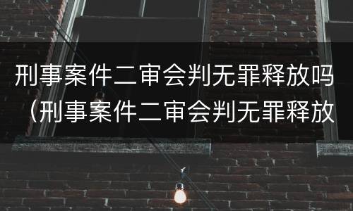 刑事案件二审会判无罪释放吗（刑事案件二审会判无罪释放吗）