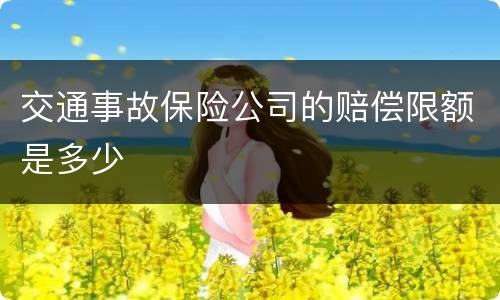 交通事故保险公司的赔偿限额是多少