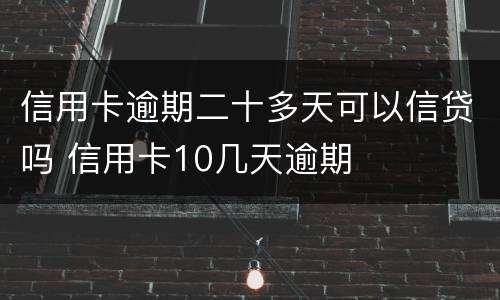 信用卡逾期二十多天可以信贷吗 信用卡10几天逾期