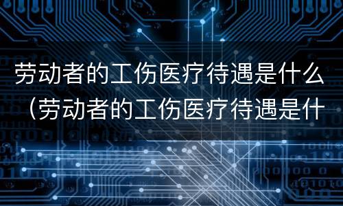 劳动者的工伤医疗待遇是什么（劳动者的工伤医疗待遇是什么标准）