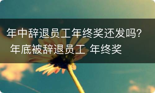 年中辞退员工年终奖还发吗？ 年底被辞退员工 年终奖