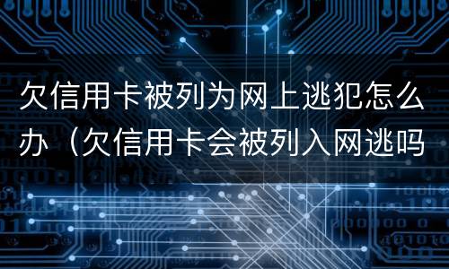 欠信用卡被列为网上逃犯怎么办（欠信用卡会被列入网逃吗）