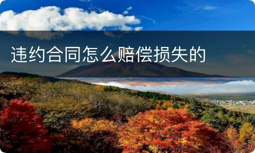 违约合同怎么赔偿损失的