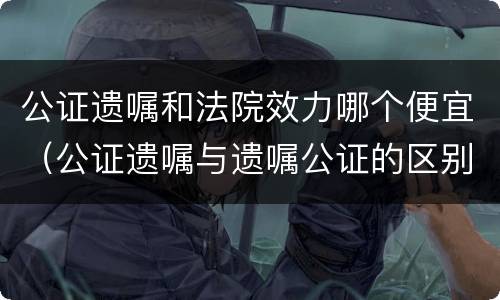 公证遗嘱和法院效力哪个便宜（公证遗嘱与遗嘱公证的区别）