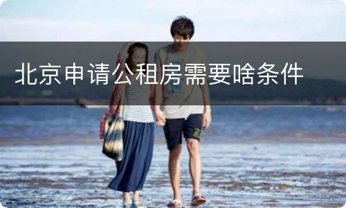 北京申请公租房需要啥条件