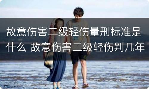 故意伤害二级轻伤量刑标准是什么 故意伤害二级轻伤判几年