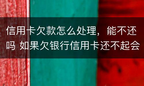 信用卡欠款怎么处理，能不还吗 如果欠银行信用卡还不起会怎样处理