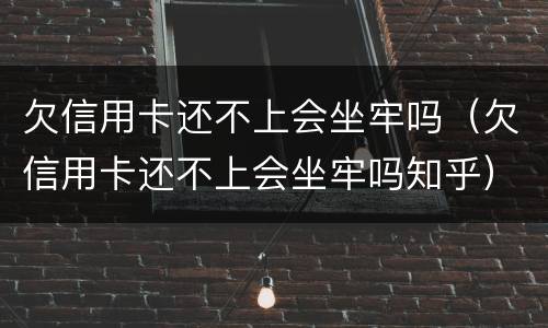 欠信用卡还不上会坐牢吗（欠信用卡还不上会坐牢吗知乎）