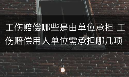 工伤赔偿哪些是由单位承担 工伤赔偿用人单位需承担哪几项