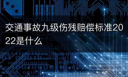 交通事故九级伤残赔偿标准2022是什么