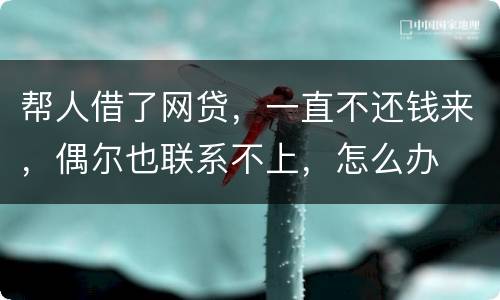 帮人借了网贷，一直不还钱来，偶尔也联系不上，怎么办