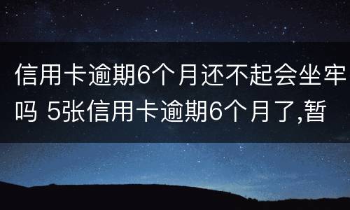 信用卡逾期6个月还不起会坐牢吗 5张信用卡逾期6个月了,暂时没能力还