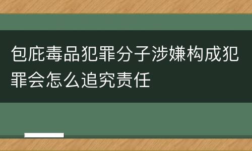 包庇毒品犯罪分子涉嫌构成犯罪会怎么追究责任