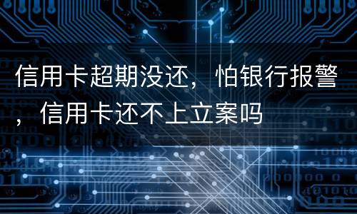 信用卡超期没还，怕银行报警，信用卡还不上立案吗