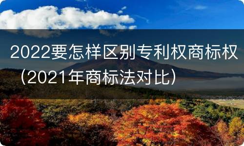 2022要怎样区别专利权商标权（2021年商标法对比）