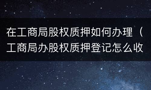 在工商局股权质押如何办理（工商局办股权质押登记怎么收费）