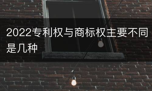 2022专利权与商标权主要不同是几种