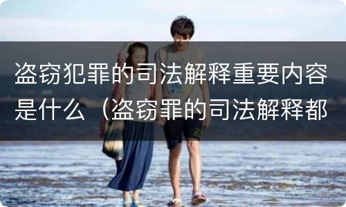 盗窃犯罪的司法解释重要内容是什么（盗窃罪的司法解释都有哪些）