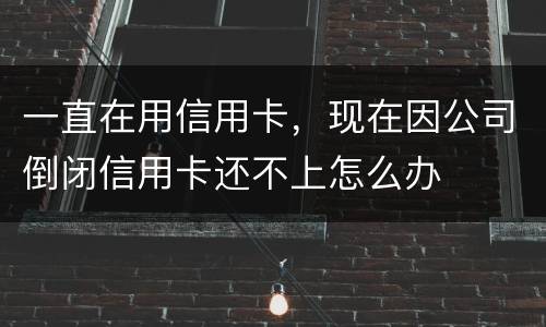 一直在用信用卡，现在因公司倒闭信用卡还不上怎么办