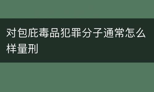 对包庇毒品犯罪分子通常怎么样量刑
