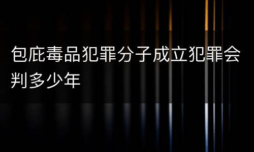 包庇毒品犯罪分子成立犯罪会判多少年