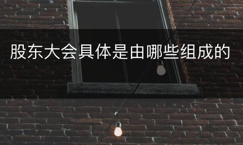股东大会具体是由哪些组成的