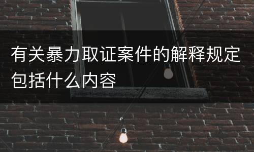 有关暴力取证案件的解释规定包括什么内容