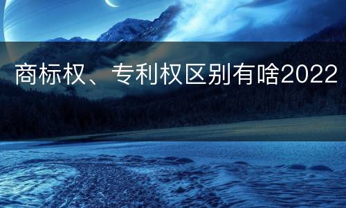 商标权、专利权区别有啥2022