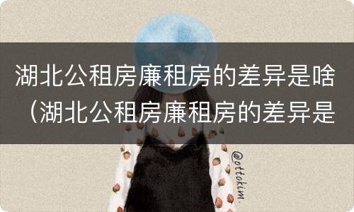 湖北公租房廉租房的差异是啥（湖北公租房廉租房的差异是啥啊）