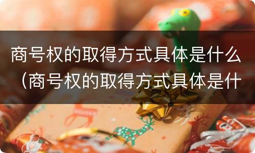 商号权的取得方式具体是什么（商号权的取得方式具体是什么）
