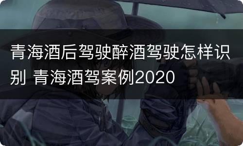 青海酒后驾驶醉酒驾驶怎样识别 青海酒驾案例2020