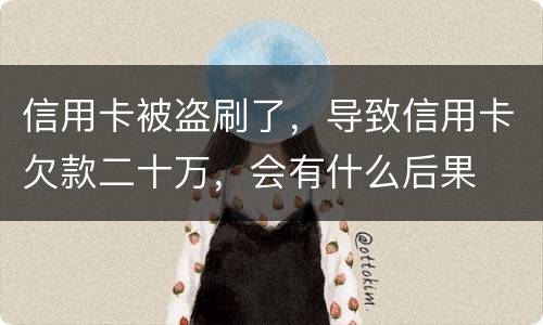 信用卡被盗刷了，导致信用卡欠款二十万，会有什么后果