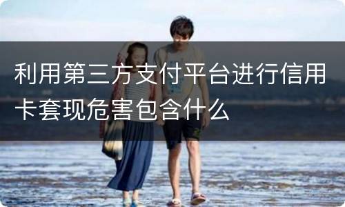 利用第三方支付平台进行信用卡套现危害包含什么