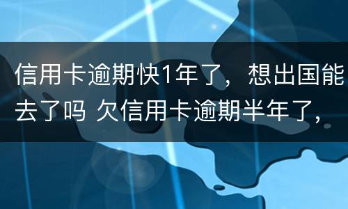 信用卡逾期快1年了，想出国能去了吗 欠信用卡逾期半年了,可以住酒店吗?