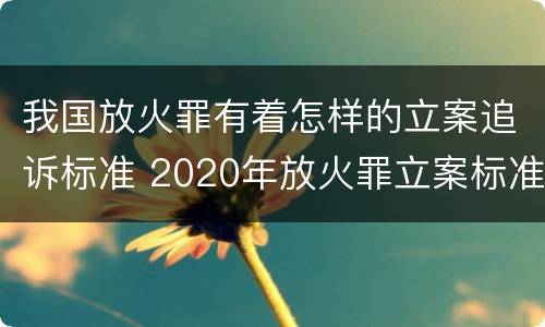 我国放火罪有着怎样的立案追诉标准 2020年放火罪立案标准及量刑