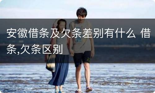 安徽借条及欠条差别有什么 借条,欠条区别