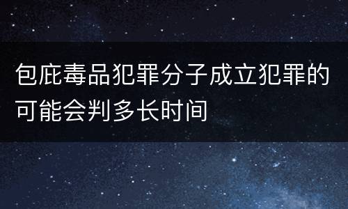 包庇毒品犯罪分子成立犯罪的可能会判多长时间