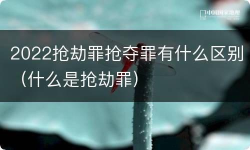 2022抢劫罪抢夺罪有什么区别（什么是抢劫罪）