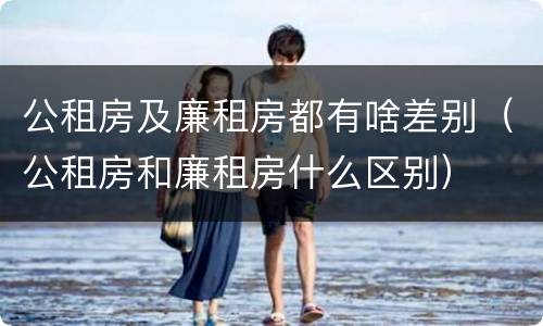 公租房及廉租房都有啥差别（公租房和廉租房什么区别）