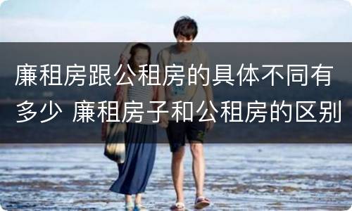廉租房跟公租房的具体不同有多少 廉租房子和公租房的区别