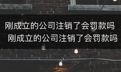 刚成立的公司注销了会罚款吗 刚成立的公司注销了会罚款吗多少钱
