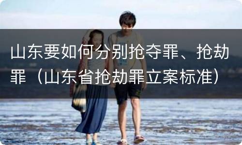 山东要如何分别抢夺罪、抢劫罪（山东省抢劫罪立案标准）