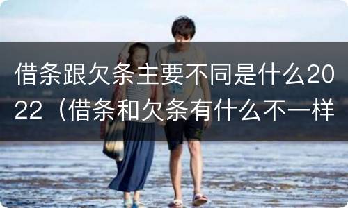 借条跟欠条主要不同是什么2022（借条和欠条有什么不一样）