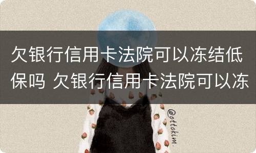 欠银行信用卡法院可以冻结低保吗 欠银行信用卡法院可以冻结低保吗