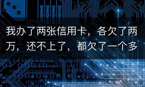 我办了两张信用卡，各欠了两万，还不上了，都欠了一个多月了，每天被催，我要要怎样办