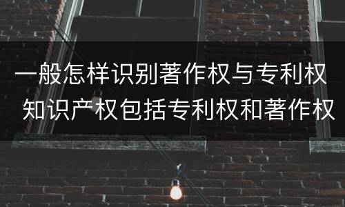 一般怎样识别著作权与专利权 知识产权包括专利权和著作权吗