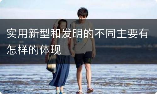 实用新型和发明的不同主要有怎样的体现