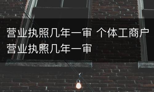 营业执照几年一审 个体工商户营业执照几年一审