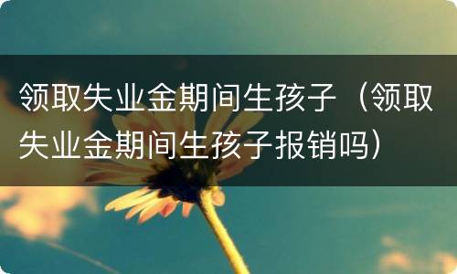 领取失业金期间生孩子（领取失业金期间生孩子报销吗）
