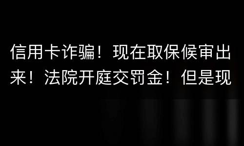 信用卡诈骗！现在取保候审出来！法院开庭交罚金！但是现在没钱交！法院会让收监吗